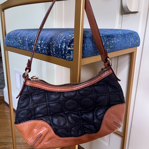 Kate Spade brown leather and black quilted handbag - Picture 4 of 4